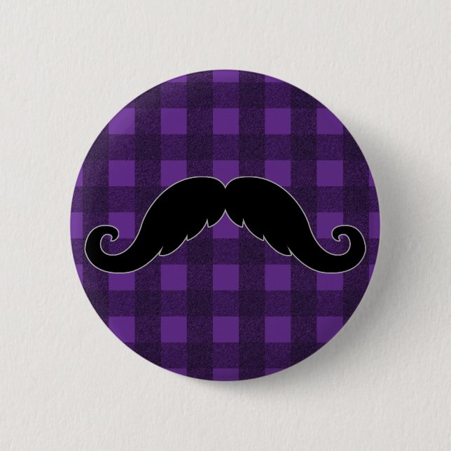 Trendy Handlebar Moustache Moustache Stache 6 Cm Round Badge (Front)