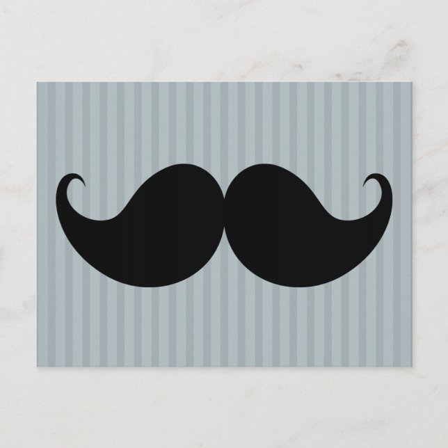 Trendy Handlebar Moustache Moustache Stache Postcard (Front)