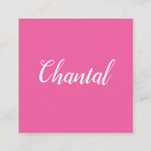 Trendy handwritten minimalist pink business cards