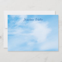 Trendy Handwritten Script Name Blue Sky Clouds