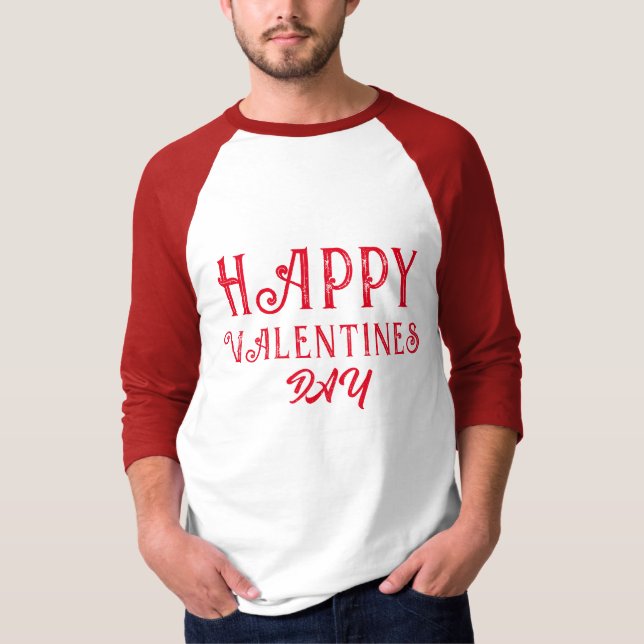 TRENDY HAPPY VALENTINES DAY ROMANTIC VALENTINE T-S T-Shirt (Front)