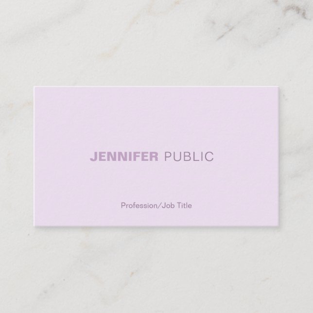 Trendy Harmonic Colours Professional Elegant Plain Business Card (Front)