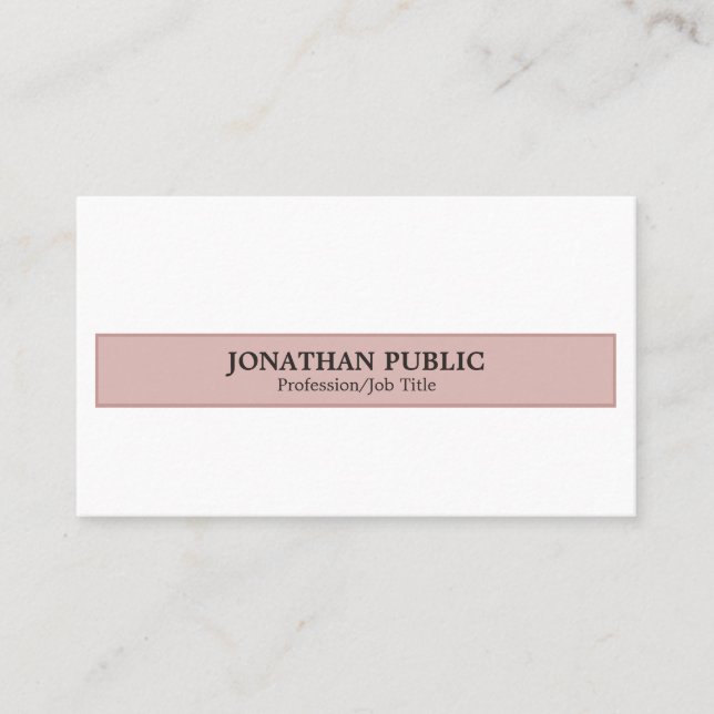 Trendy Harmonic Colours Professional Elegant Plain Business Card (Front)