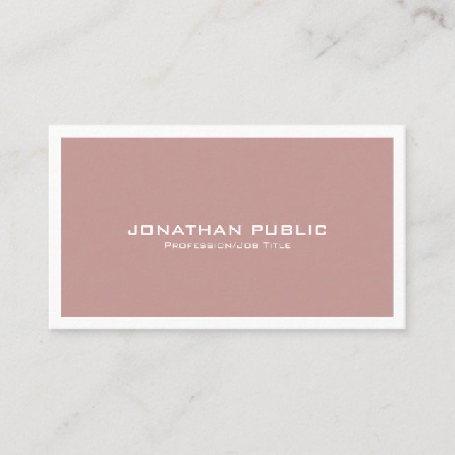 Trendy Harmonic Colours Professional Elegant Plain Business Card (Front)