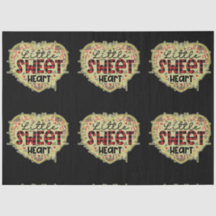 Trendy Heart Glitter Valentines Day Tissue Paper