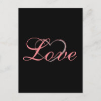 Trendy Heart Grey Calligraphy Love Wedding