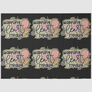 Trendy Heart Stealer Valentines Day Tissue Paper