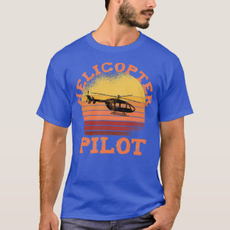 Trendy Helicopter Pilot Retro Look T-Shirt