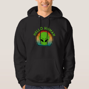 trendy hello human  hoodie