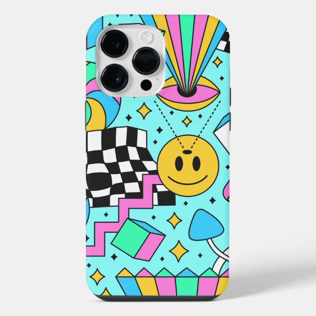 Trendy Hippy Abstract iPhone Case (Back)