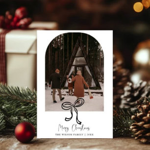 Trendy Holiday Modern Photo Christmas Holiday Card