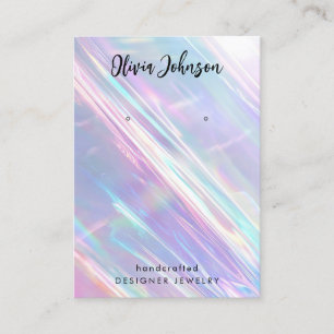 Trendy Holographic Jewellery Earring Display Business Card