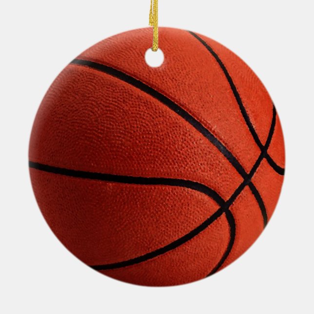 Trendy Hot Basketball Christmas Ornament (Back)
