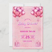 Trendy Hot Pink Barbiedoll Baby Shower