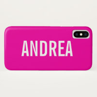 Trendy Hot Pink Modern Typography Personalised