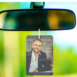 Trendy Husband Magazine Cover style photos Car Air Freshener