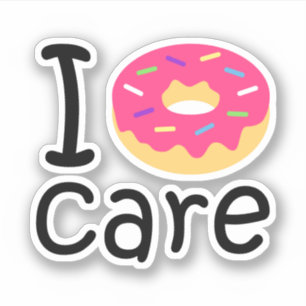 Trendy I Doughnut Care funny phrase quote emoji