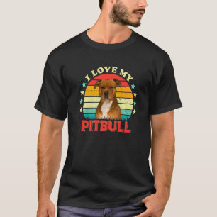 Trendy I Love My Pitbull Men Women Love Pit bull C T-Shirt