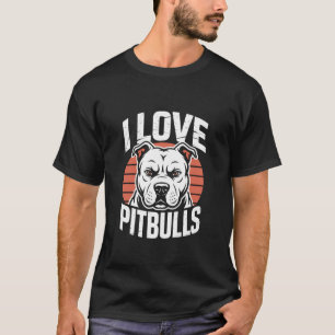 Trendy I Love Pitbulls Fierce Loyalty Pride T-Shirt