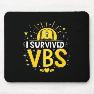 Trendy I Survived Vbs Vacation Bible School Mouse Pad