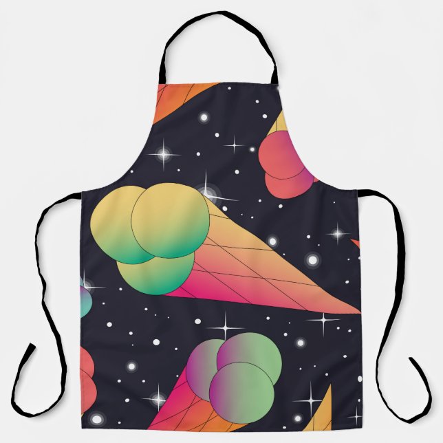 Trendy ice cream seamless pattern. Ice cream cones Apron (Front)