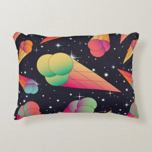 Trendy ice cream seamless pattern. Ice cream cones Decorative Cushion