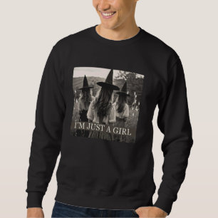 Trendy I'm Just a Girl Halloween Witch y2k Sweatshirt