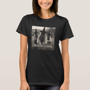 Trendy I'm Just a Girl Halloween Witch y2k T-Shirt