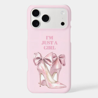 Trendy "I'm Just A Girl" Pink Ballet Shoes Phone