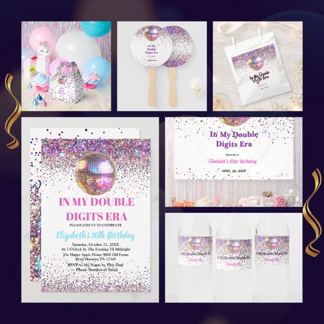 Trendy In My Double Digits Era Birthday Invitation (Creator Uploaded)