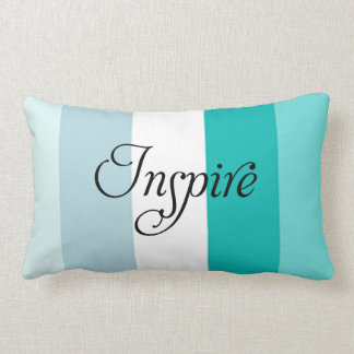 Trendy Inspire blue striped throw pillow