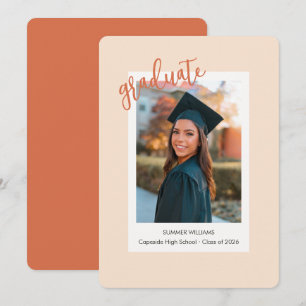 Trendy instant photo graduation announcement card