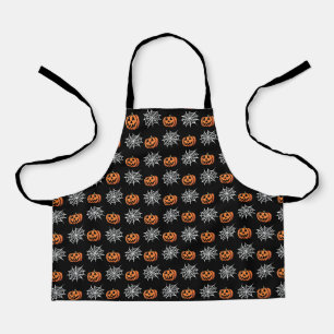 Trendy jack o lantern & spiderweb Halloween Apron