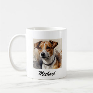 Trendy Jack Russell Terrier Add Your Name Custom Coffee Mug