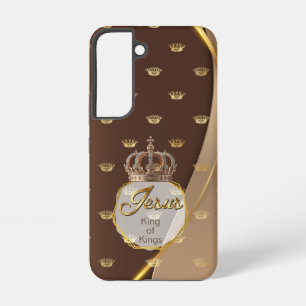 Trendy Jesus Neutral Gold Crown King of Kings Samsung Galaxy Case