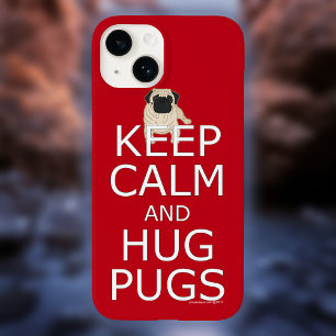 Trendy Keep Calm Hug Pugs Case-Mate iPhone 14 Case