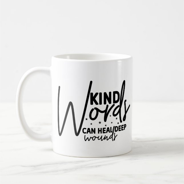 Trendy Kind Words Coffee Mug (Left)