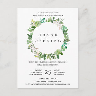 TRENDY KRAFT FOLIAGE FRAME GRAND OPENING CEREMONY POSTCARD