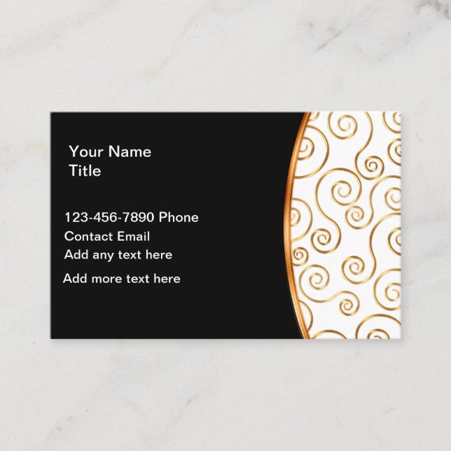 Trendy Ladies Classy Personal Contact Cards (Front)