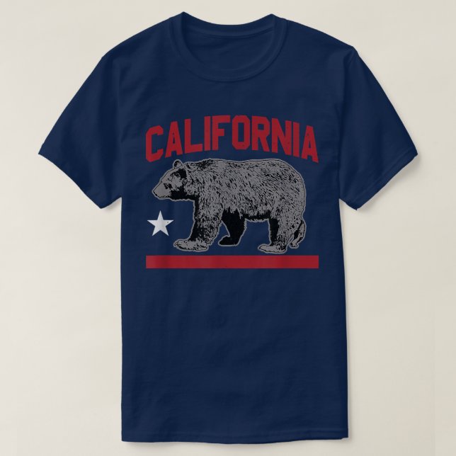 Trendy Large California Bear  T-Shirt (Design Front)