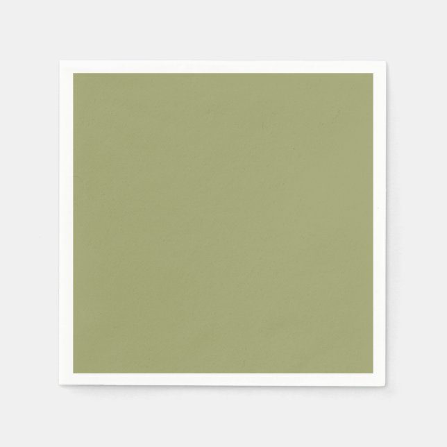 Trendy Leafy Brushwood Green - Paper Napkins (Front)