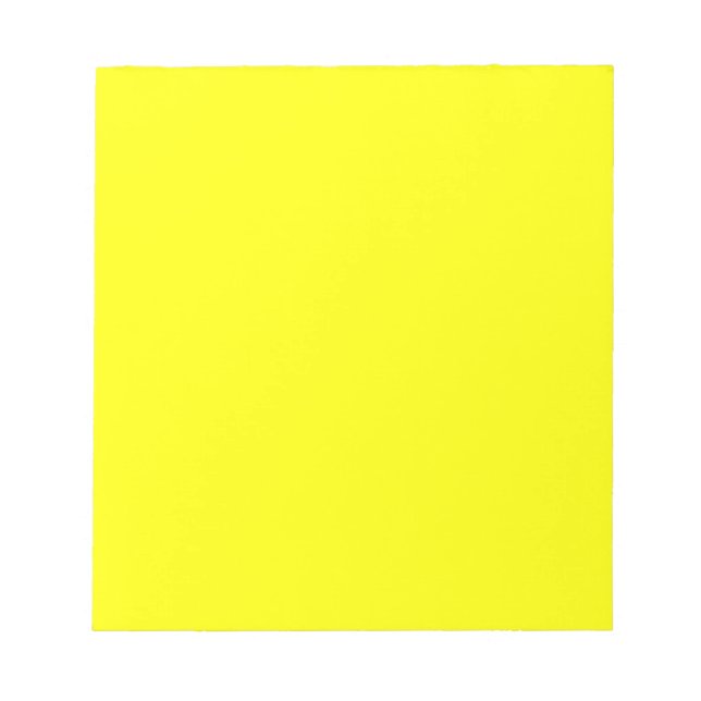 Trendy Lemon Yellow Solid Colour | Classic Notepad (Front)