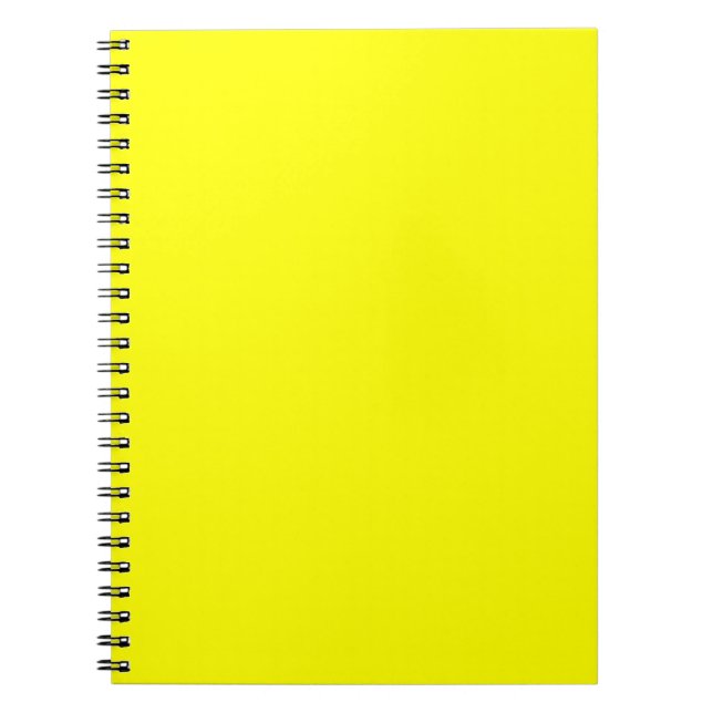 Trendy Lemon Yellow Solid Colour | Elegant Notebook (Front)