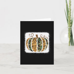 Trendy Leopard Camo Pumpkin Animal Print Cheetah F Card