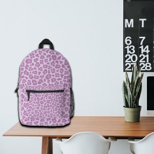 Trendy Leopard Print Custom Name Printed Backpack