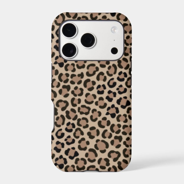 Trendy Leopard Print Fur Effect Repeat Pattern (Back)