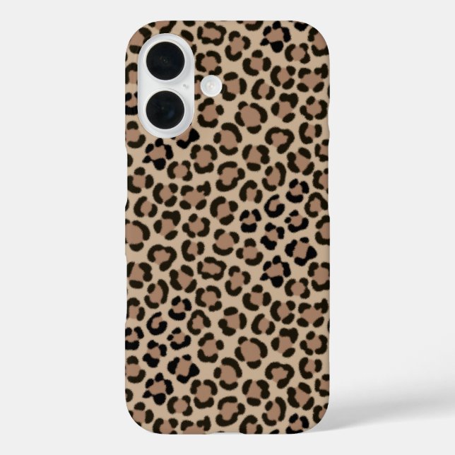 Trendy Leopard Print Fur Effect Repeat Pattern Case-Mate iPhone Case (Back)