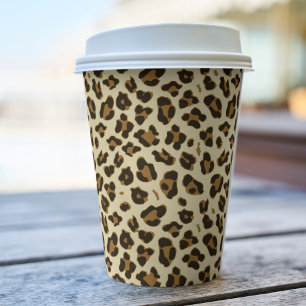 Trendy Leopard Print Paper Cups