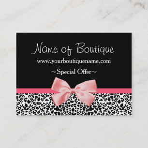 Trendy Leopard Print Pink Ribbon Discount Coupon