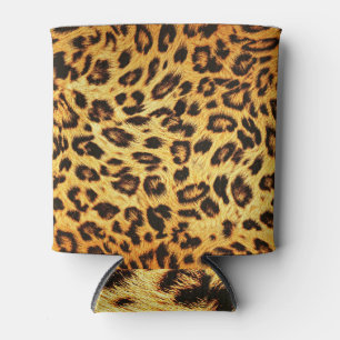 Trendy Leopard: Skin Design Pattern. Can Cooler